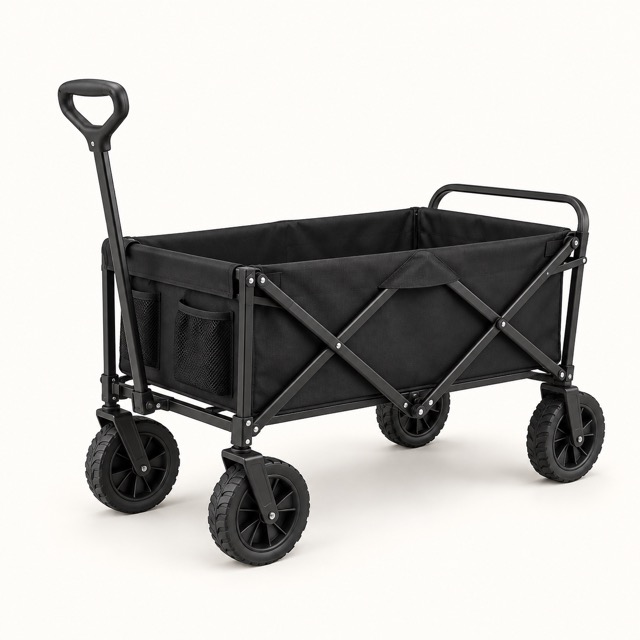 Black utility wagon representing Home and Outdoor